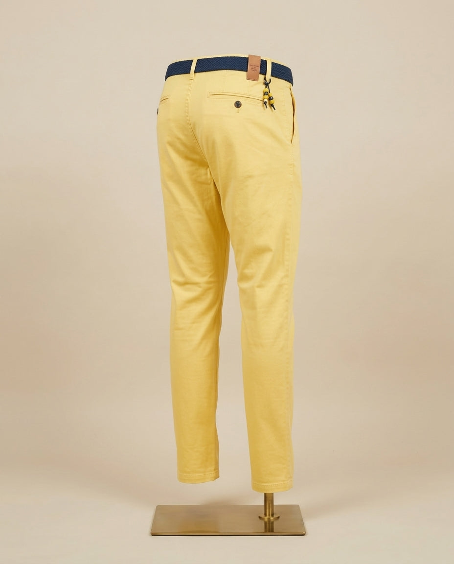Yellow Cotton Chinos - Slim Fit