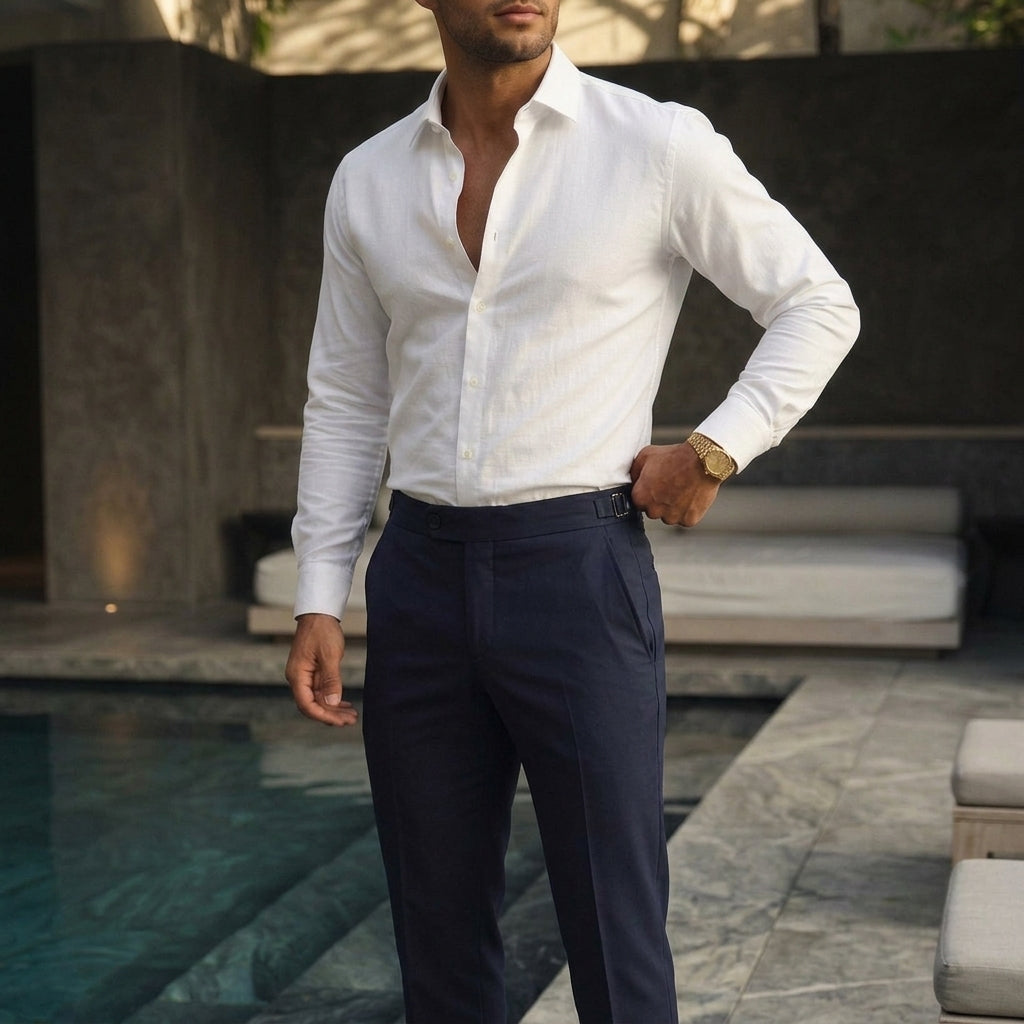 Regent Side Adjuster Wool Trousers