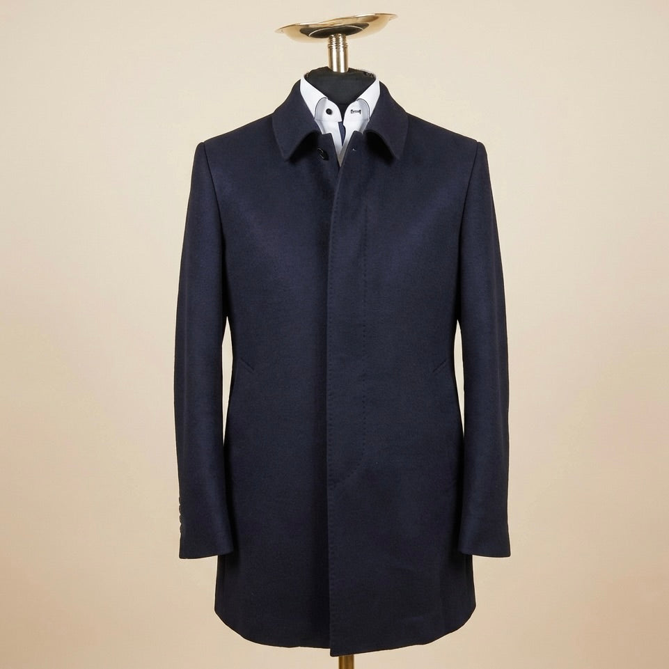 Wool & Cashmere Car Coat with Removable Down Lining