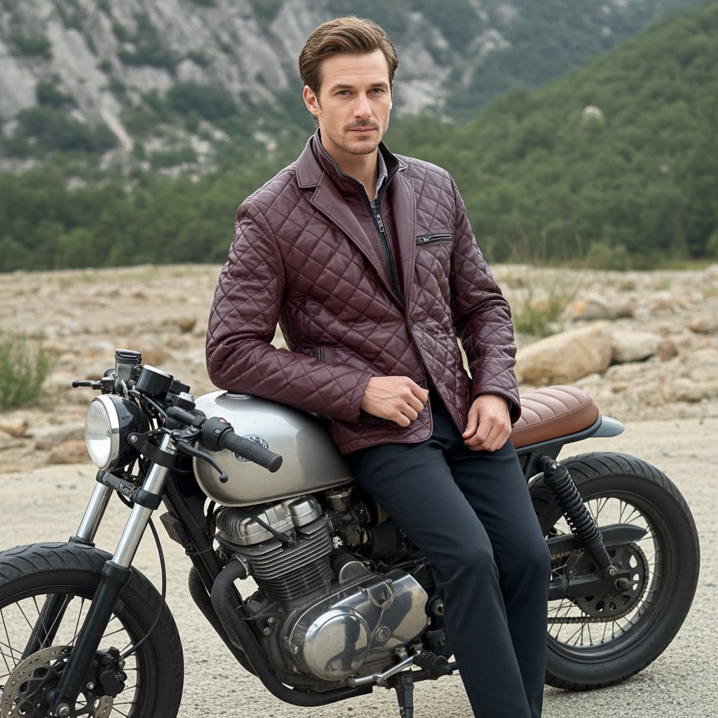The Bentley Diamond Hybrid Leather Jacket