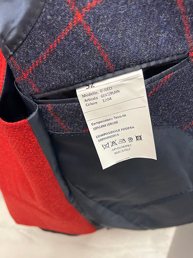 Navy & Red check blazer