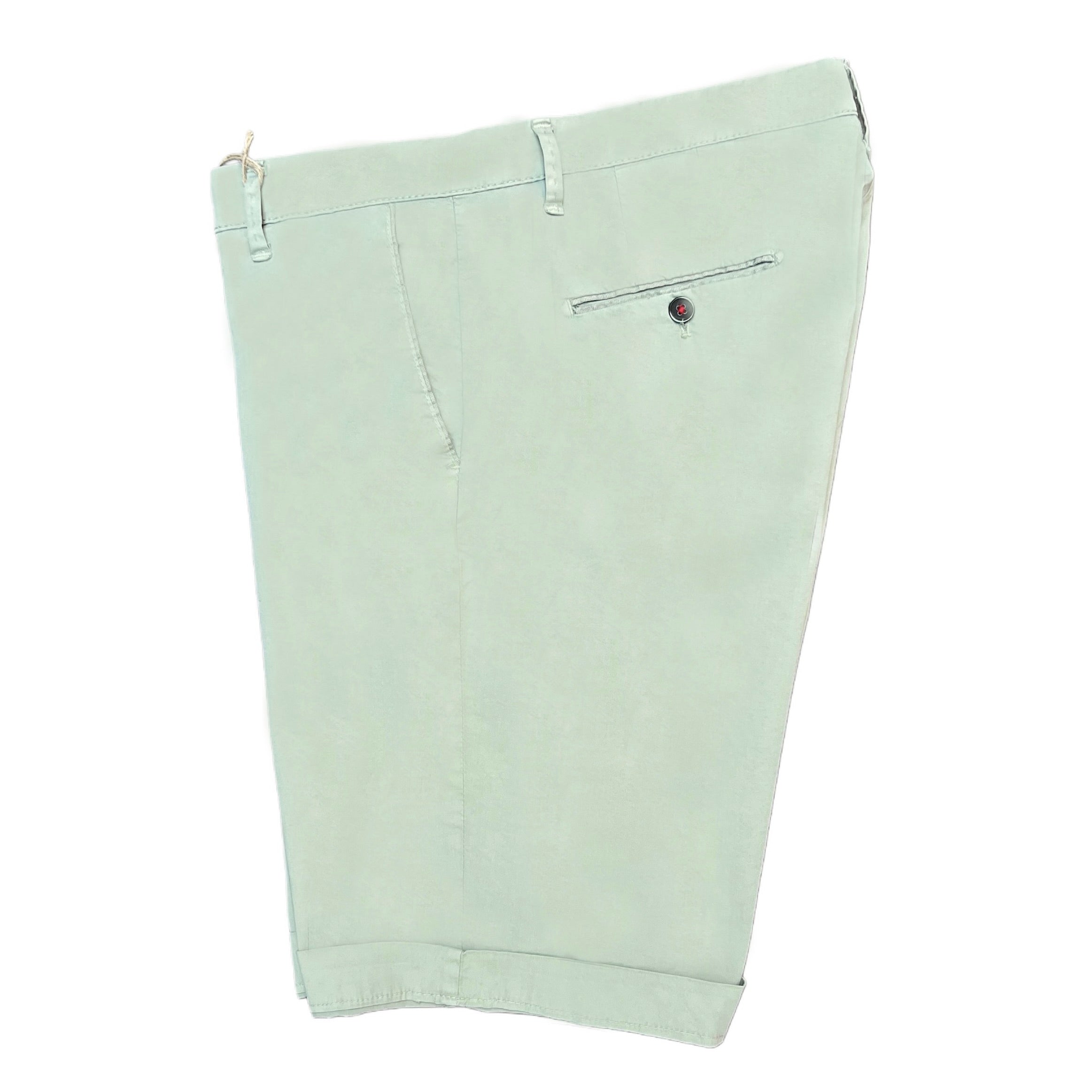 Italian Cotton Stretch Shorts – Capri Sage