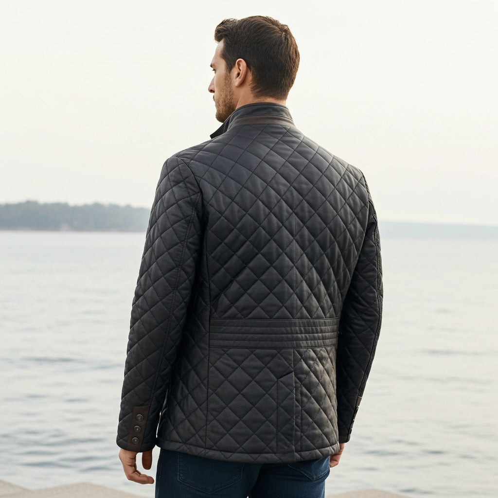 The Bentley Diamond Signature Leather Jacket