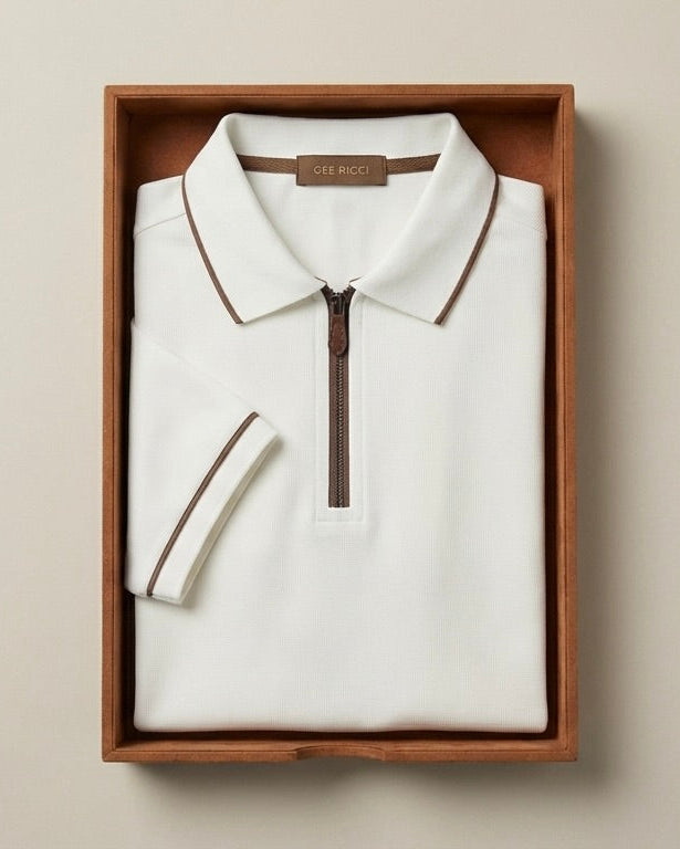 White Riviera Performance Polo