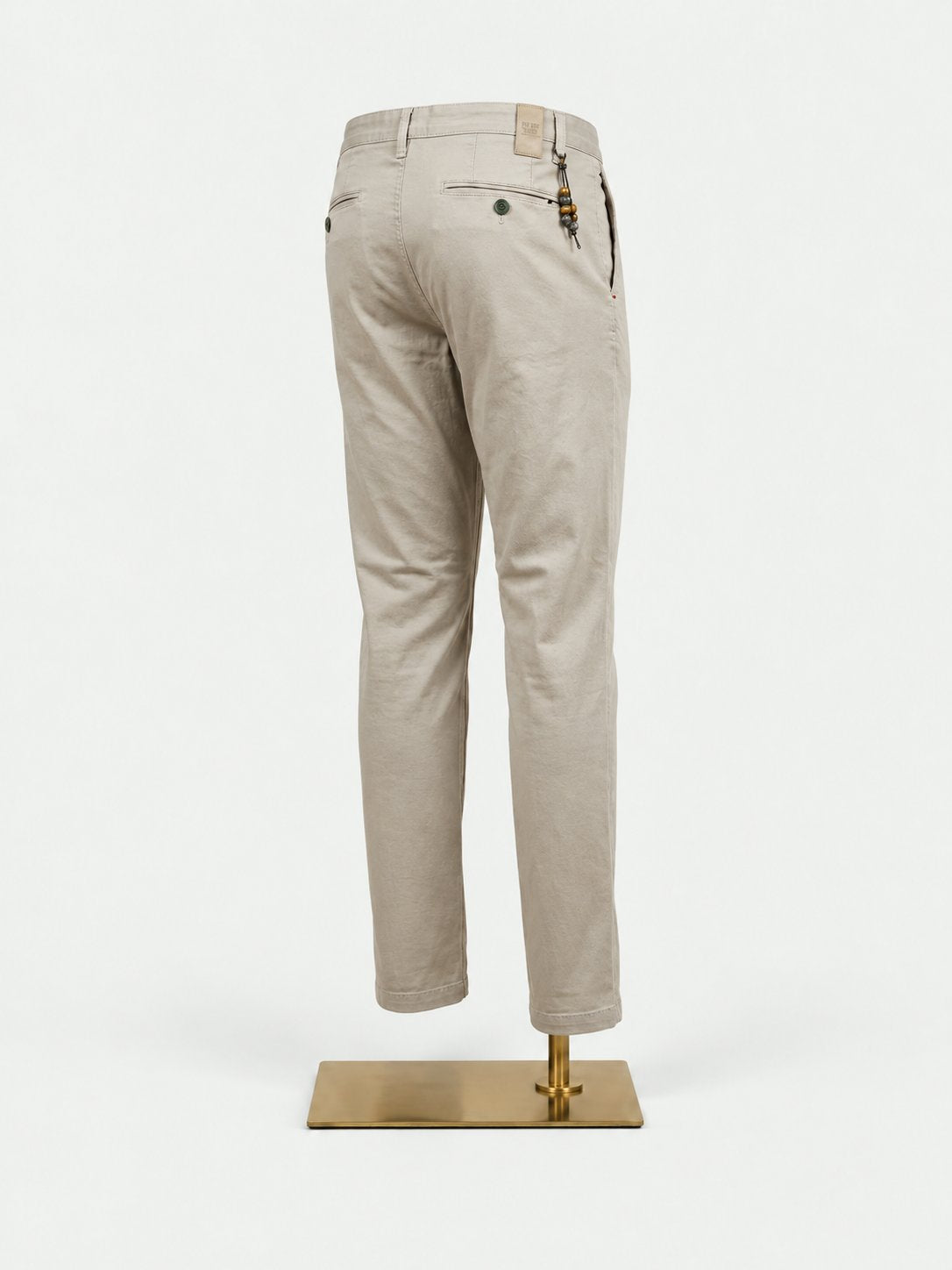 Stone Cotton Chinos - Tailored Fit