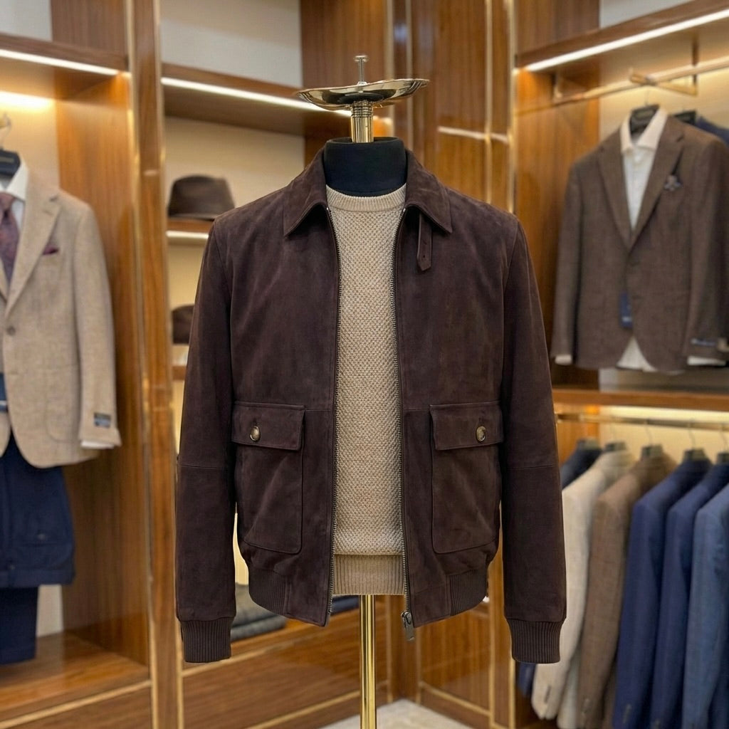 Burgundy Alcantara Blousan