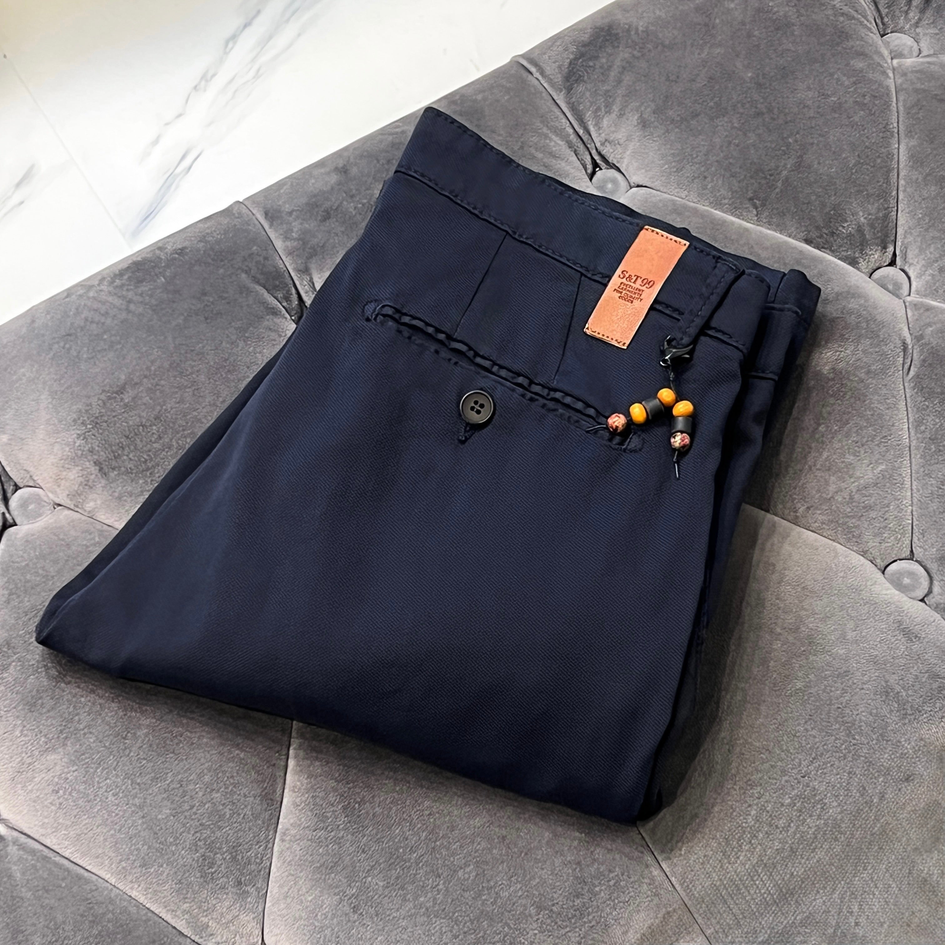Birdseye Navy Chinos