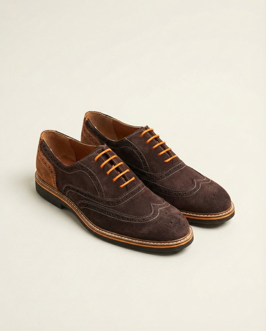 Brown Suede Urban Oxford Brogue