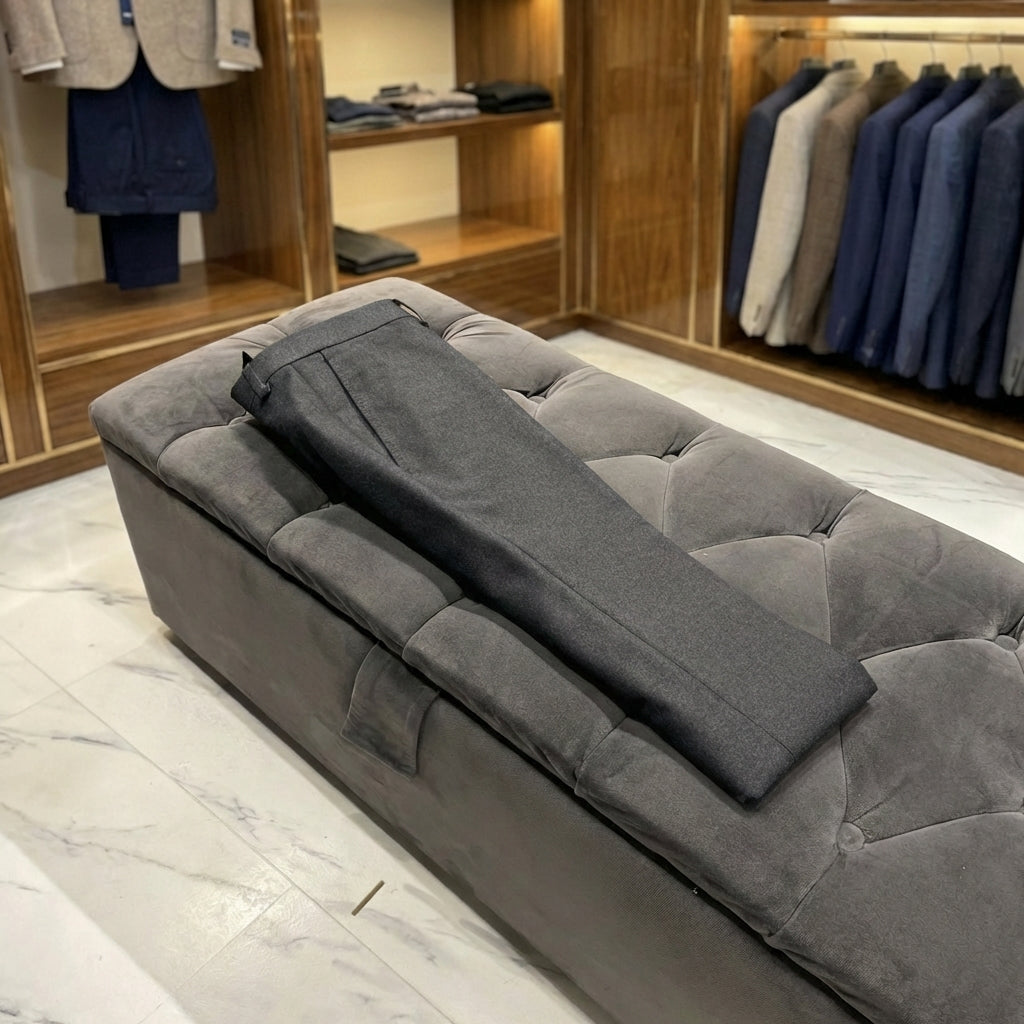 Grey Flannel Trousers — Made in Italy