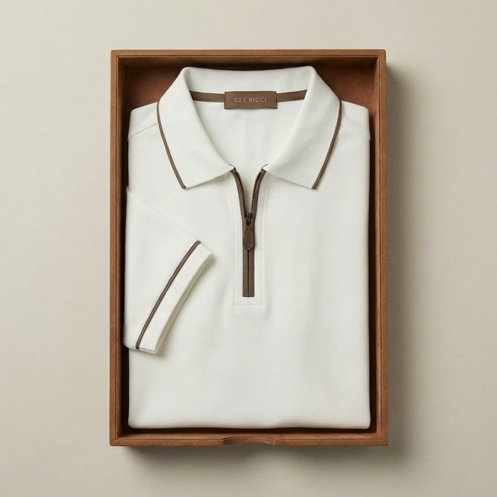 White Riviera Performance Polo