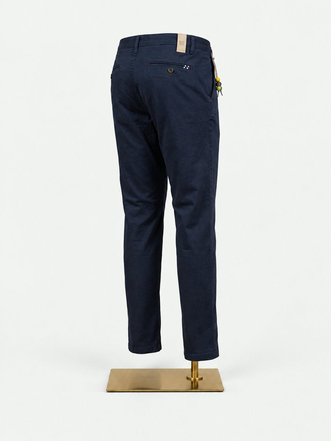 Navy Cotton Chinos - Tailored Fit