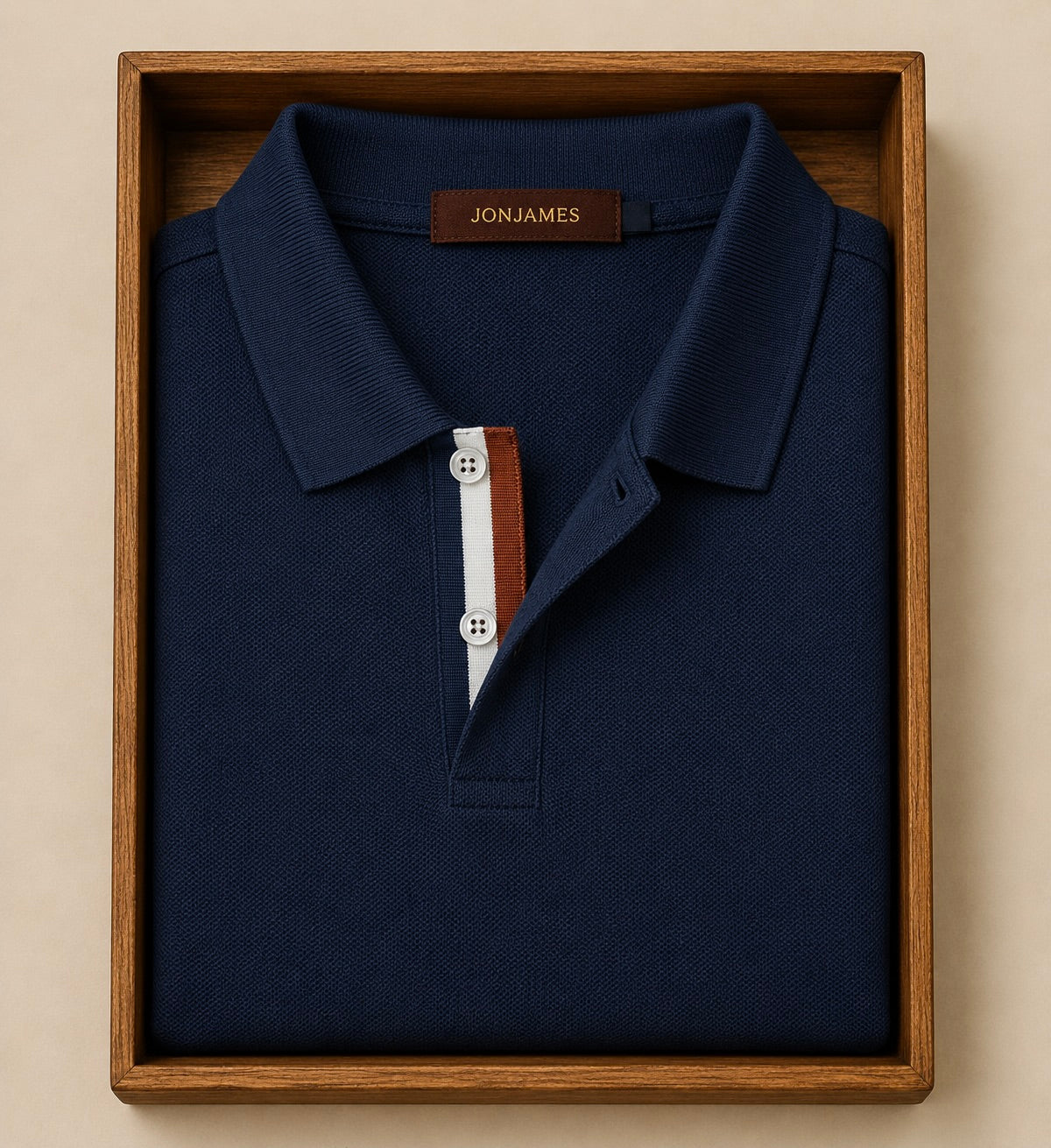 Navy Piqué Polo - Regular Fit