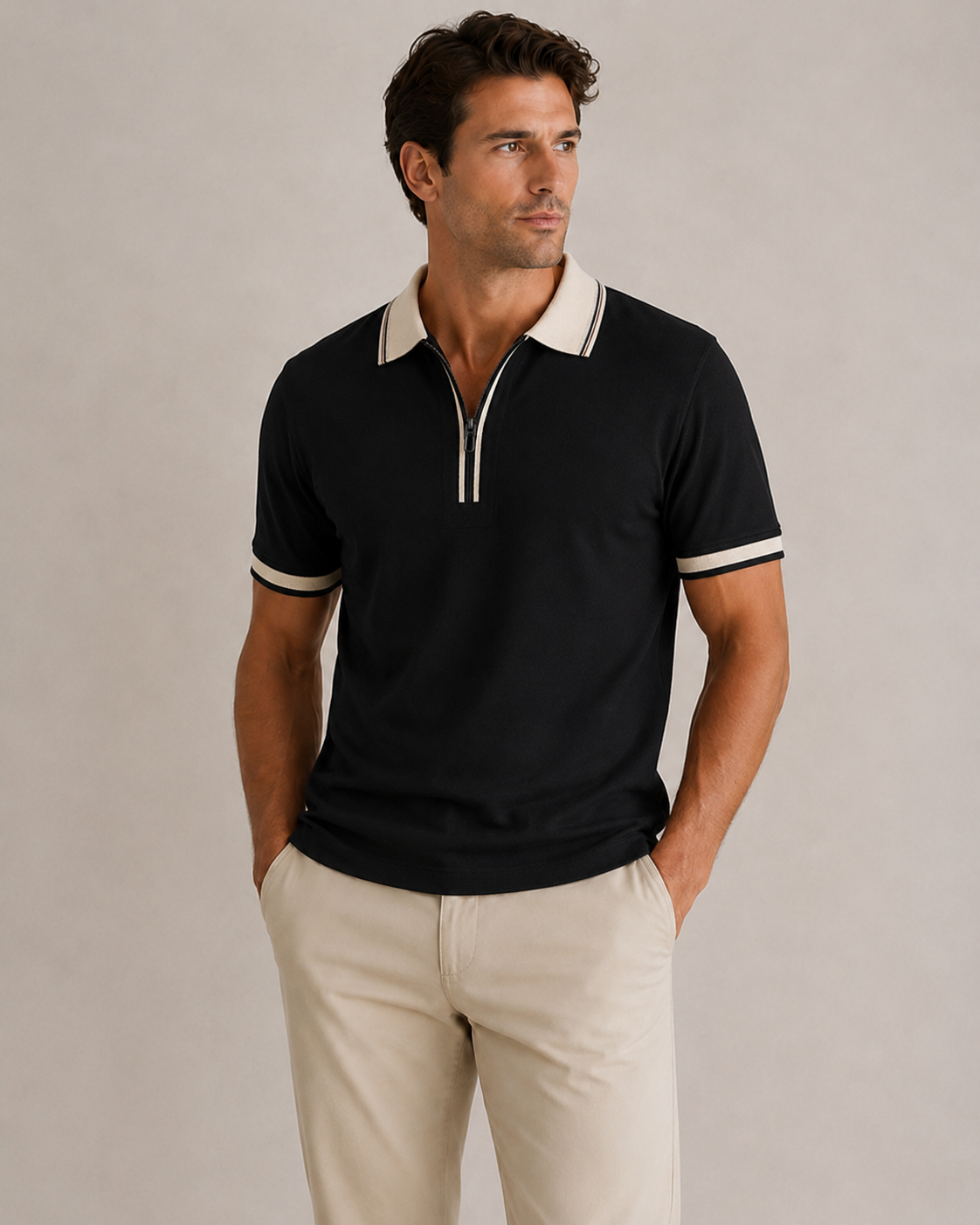 Monaco Zip Polo
