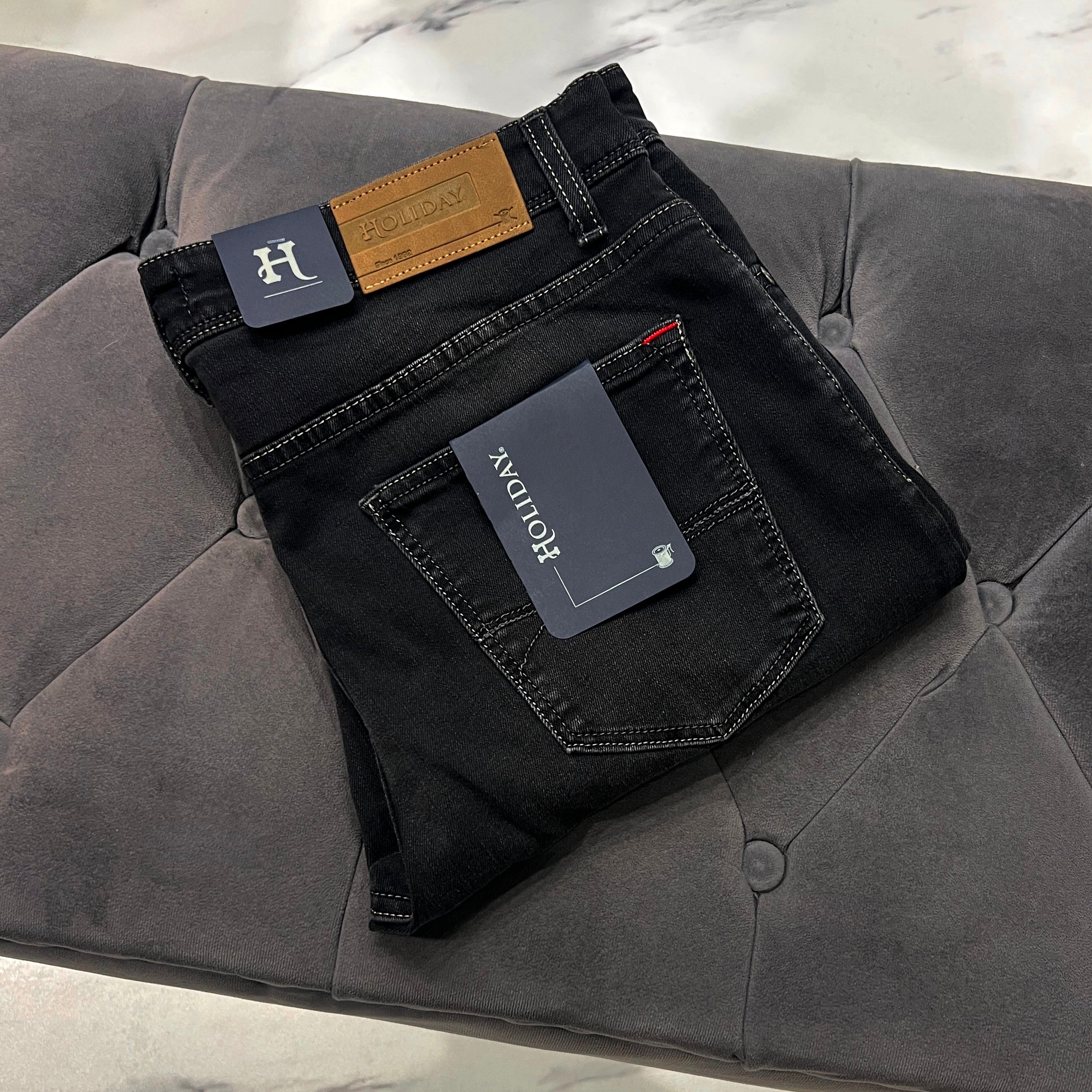 Dark Grey Denim Jeans