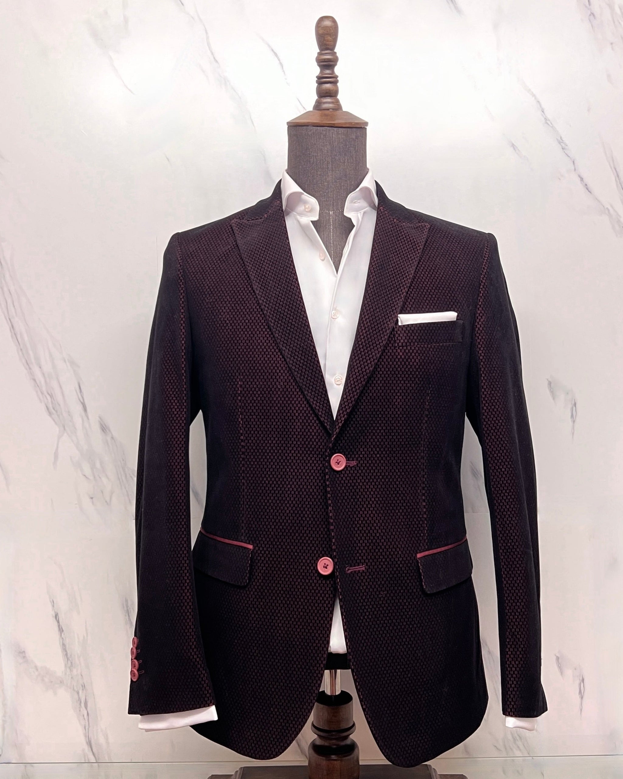 Charcoal Grey Birdseye Blazer