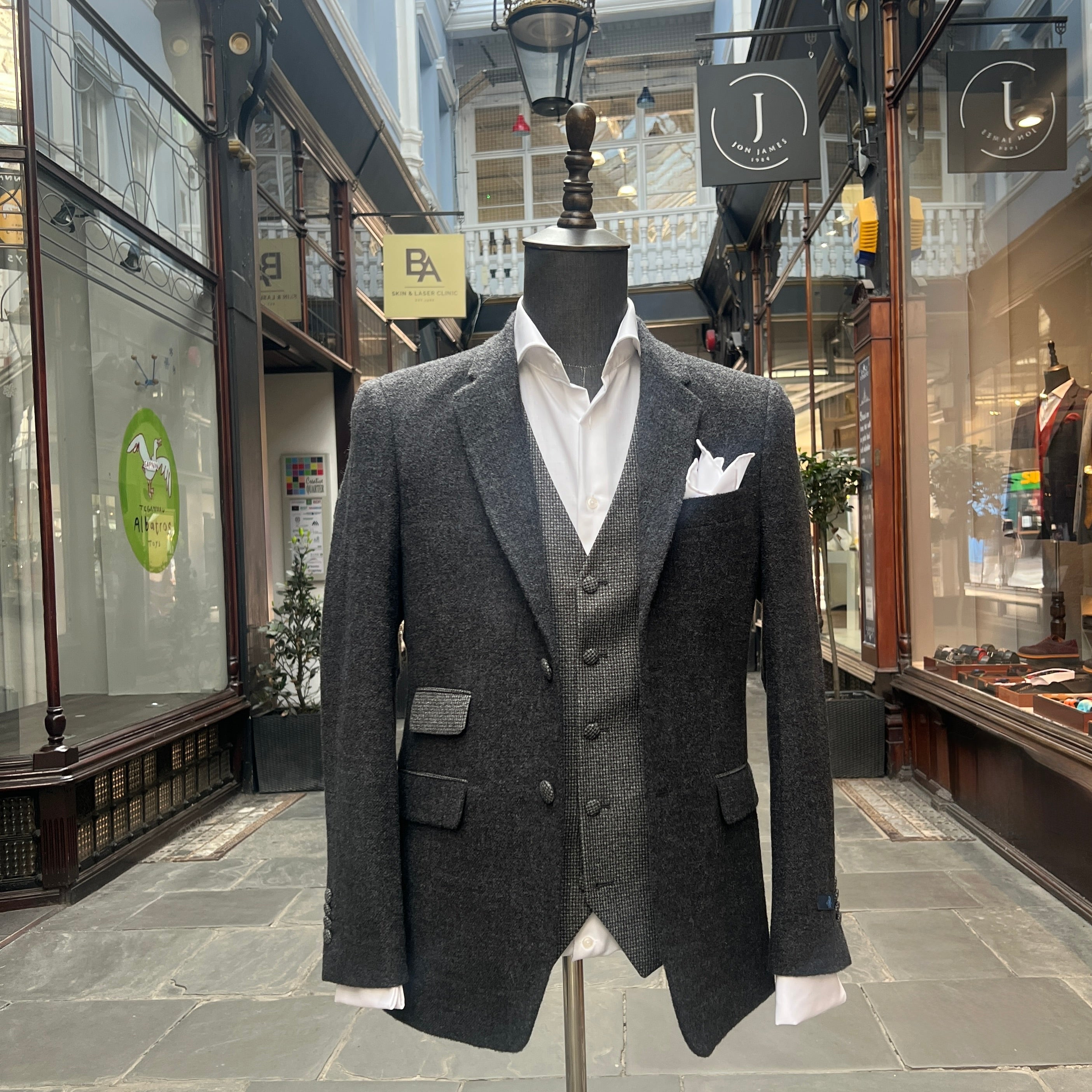 Piacenza Charcoal Grey Blazer