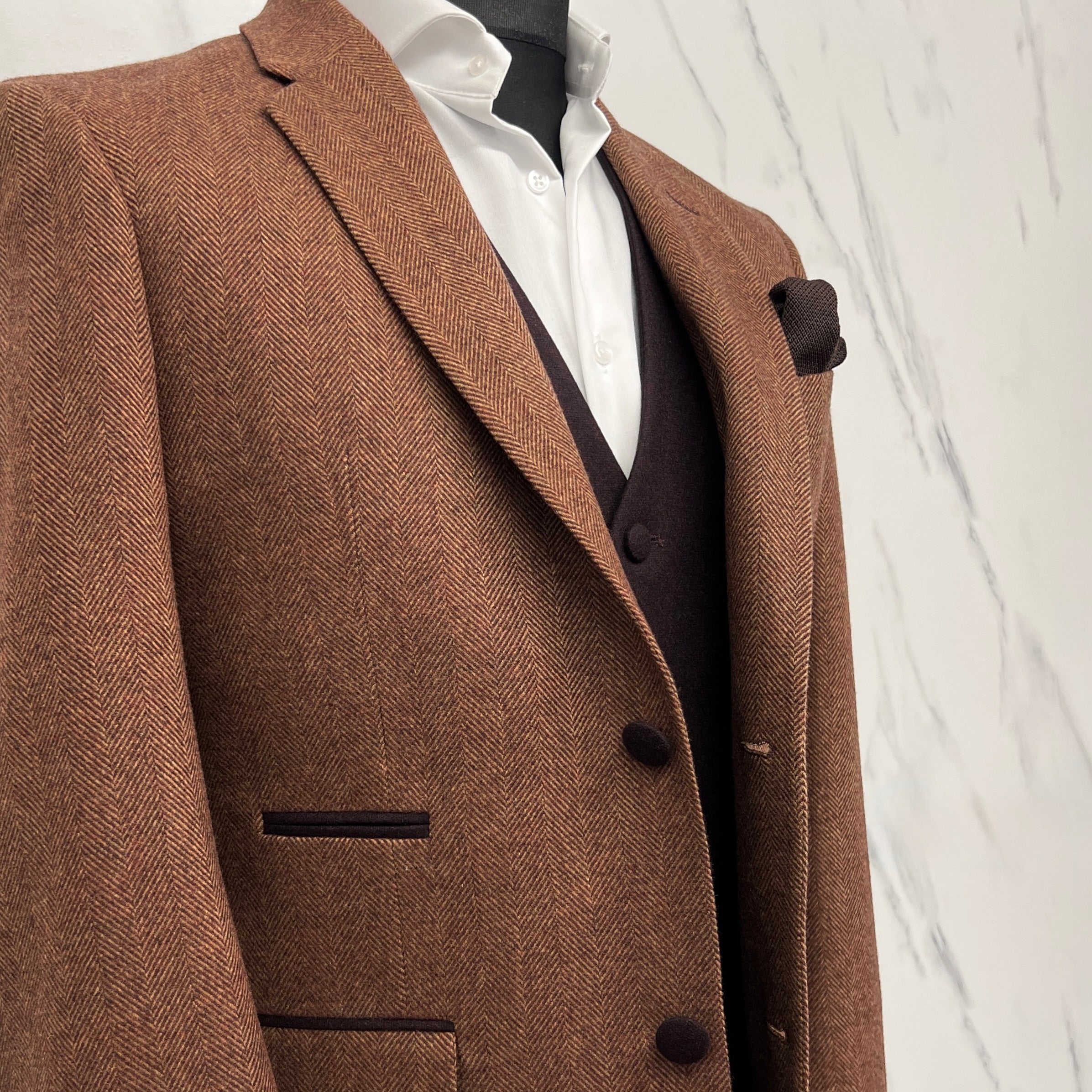 Piacenza Heritage Brown Wool Blazer