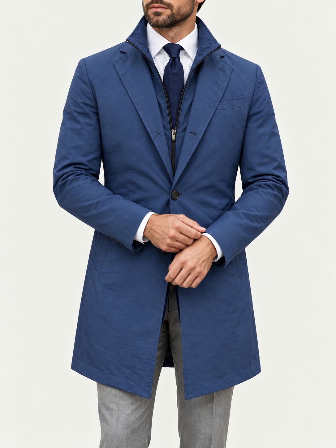 Navy Italian Raincoat