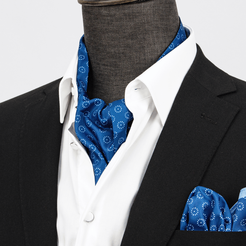 Royal Blue Starburst Silk Cravat
