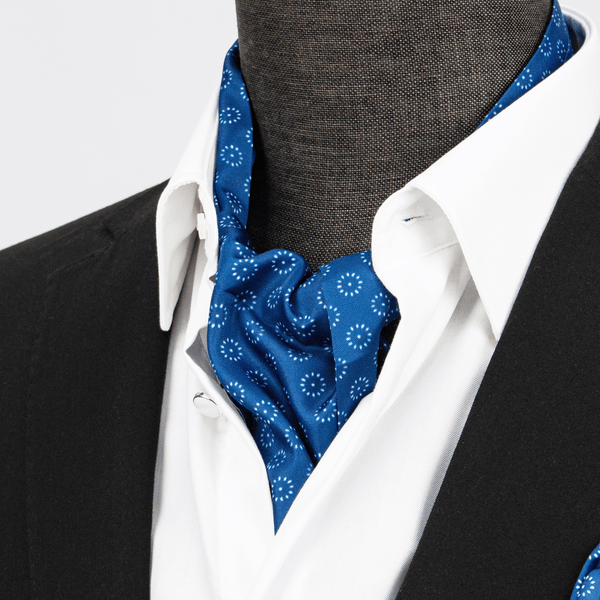 Royal Blue Starburst Silk Cravat