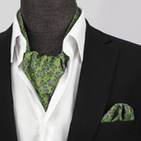Olive Paisley Charm Silk Cravat