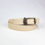 Ivory Textured Leather Belt