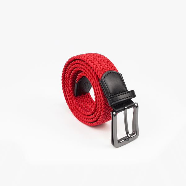 Bold Crimson Braided Belt