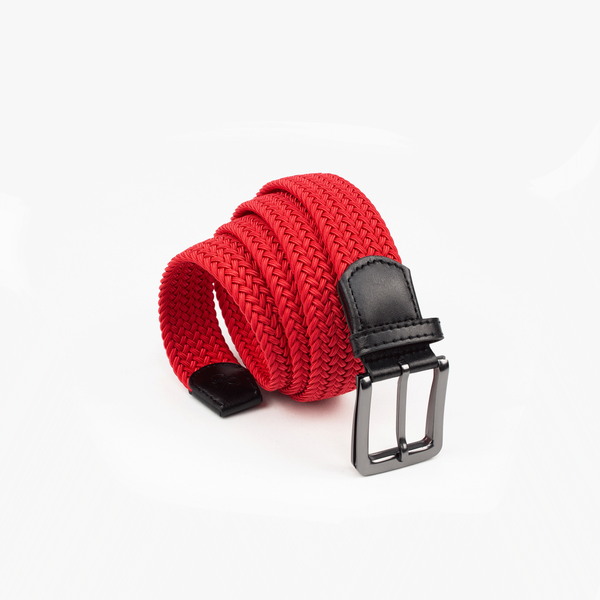 Bold Crimson Braided Belt