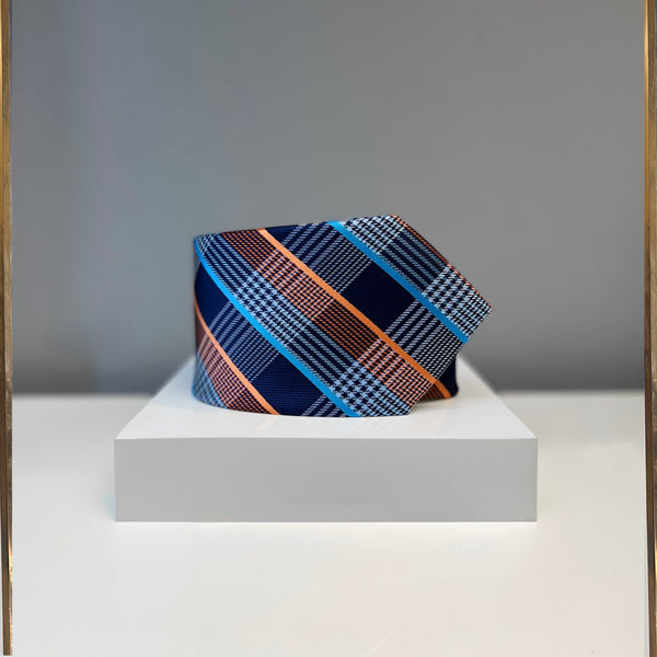 Multi-colour silk tie
