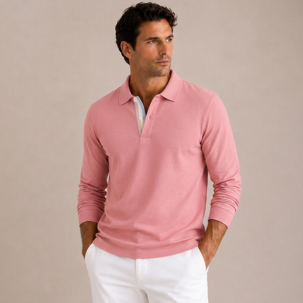 Pink Piqué Polo - Regular Fit
