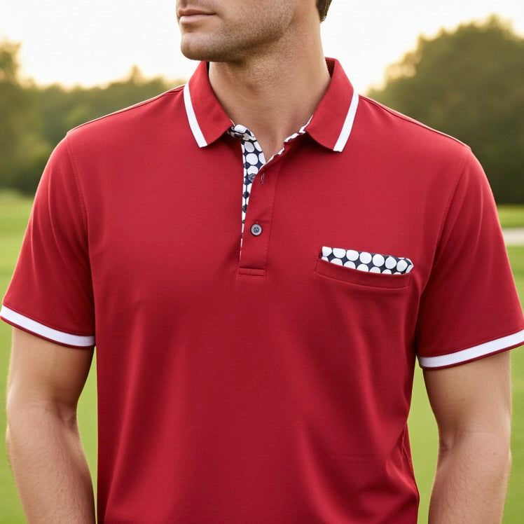 Crimson Riviera Egyptian Cotton Polo