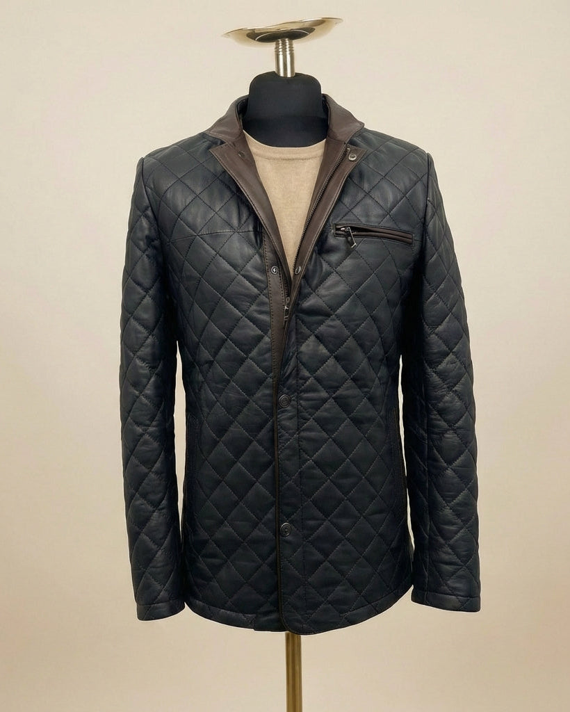 The Bentley Diamond Signature Leather Jacket