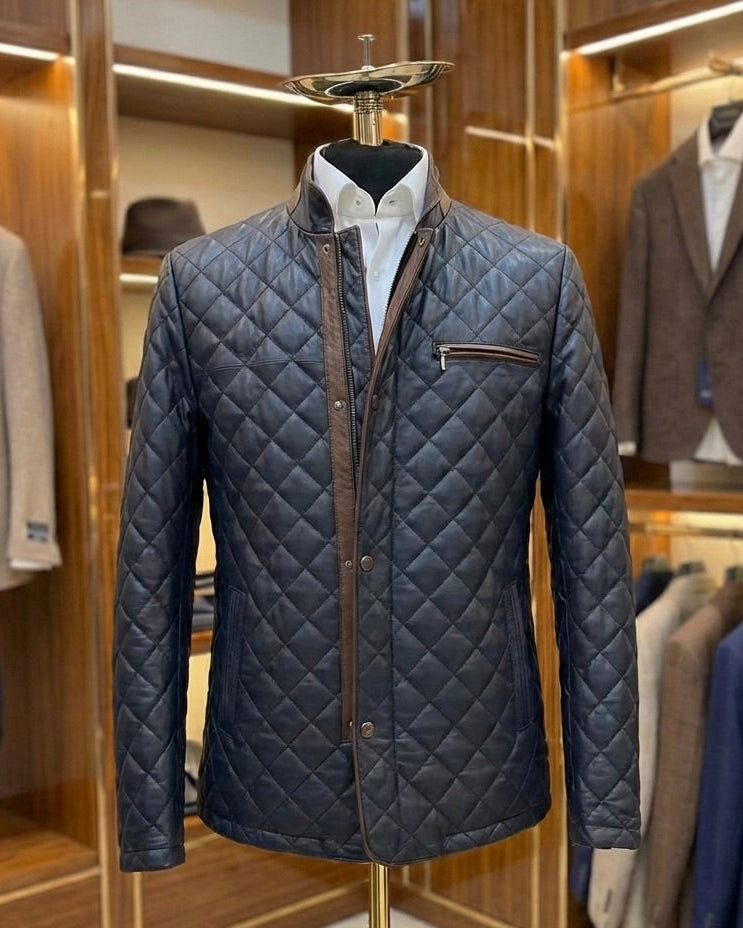 The Bentley Diamond Signature Leather Jacket