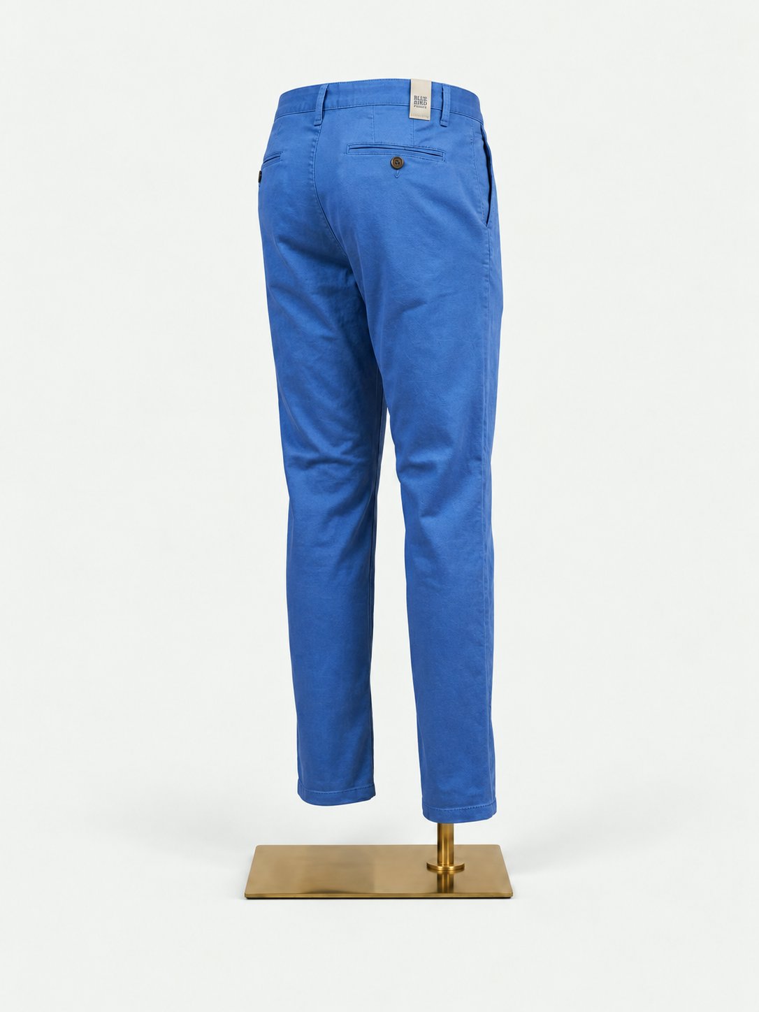 Birdseye Royal Blue Chinos - Slim Fit