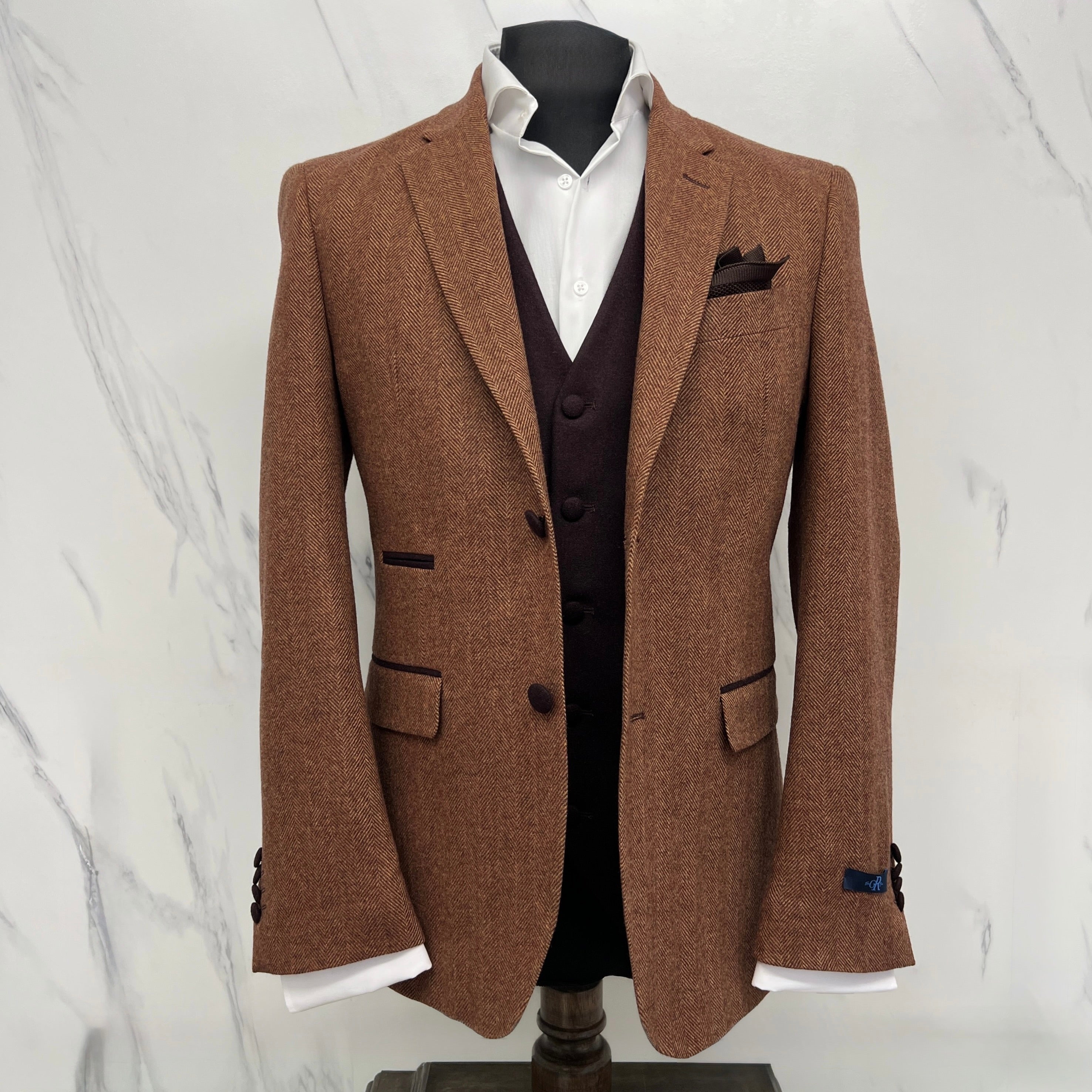Piacenza Heritage Brown Wool Blazer