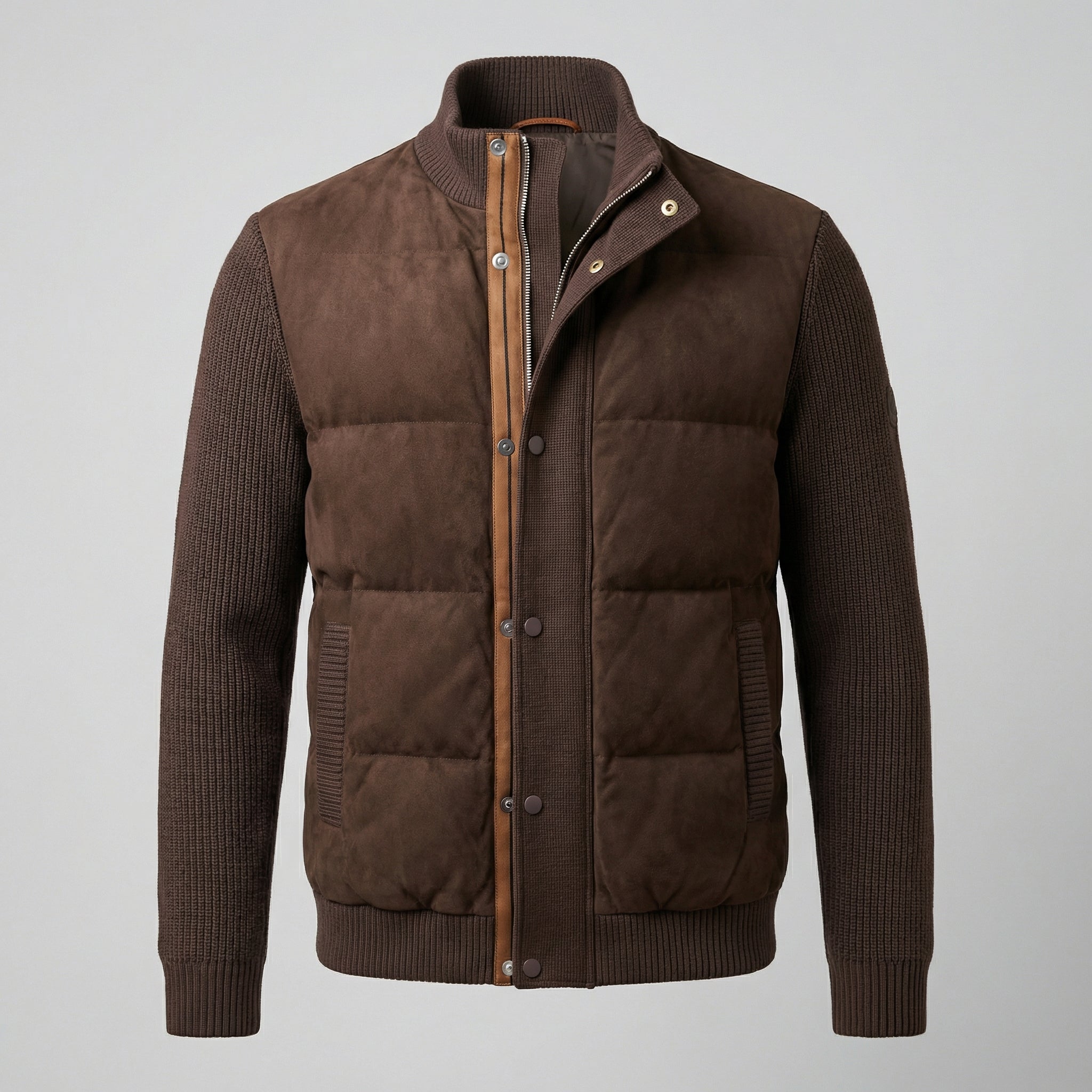Coffee Hybrid Duck Down Jacket