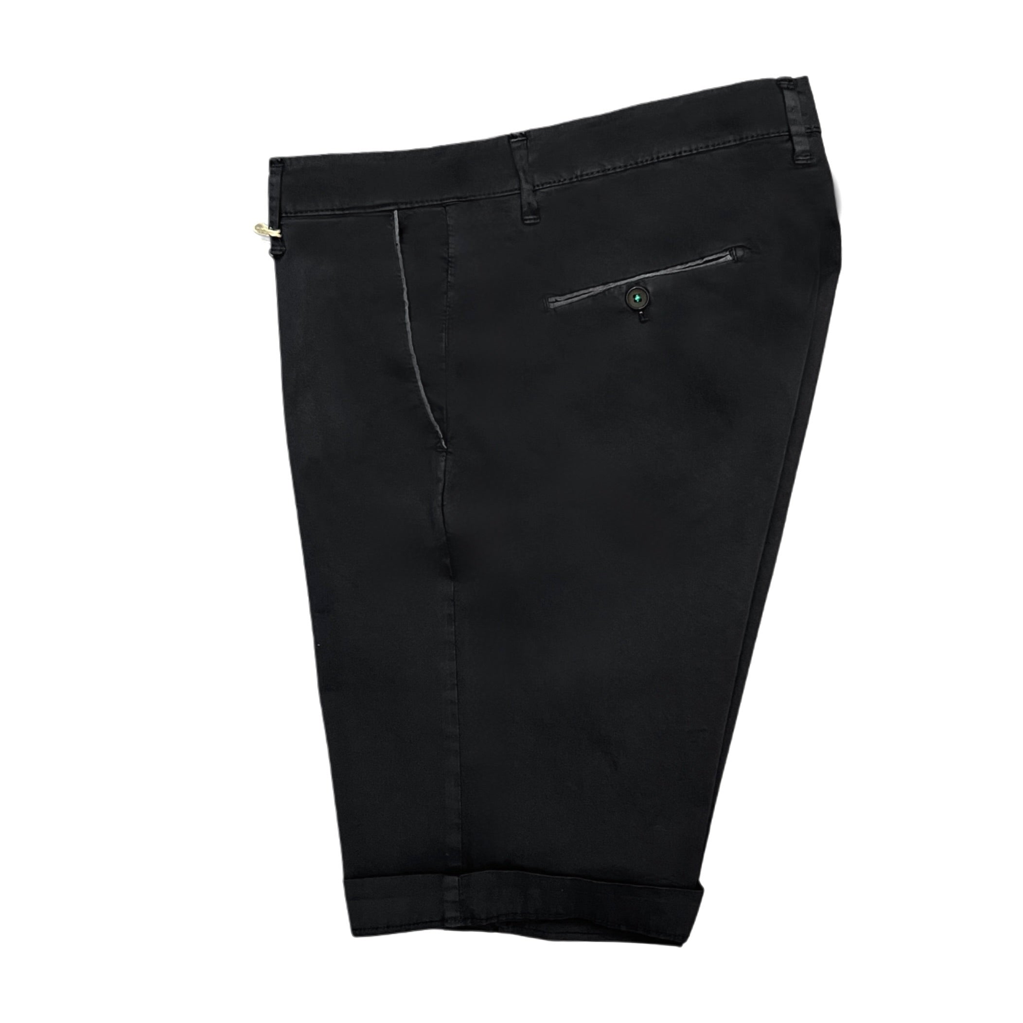 Italian Cotton Stretch Shorts – Nero Notte