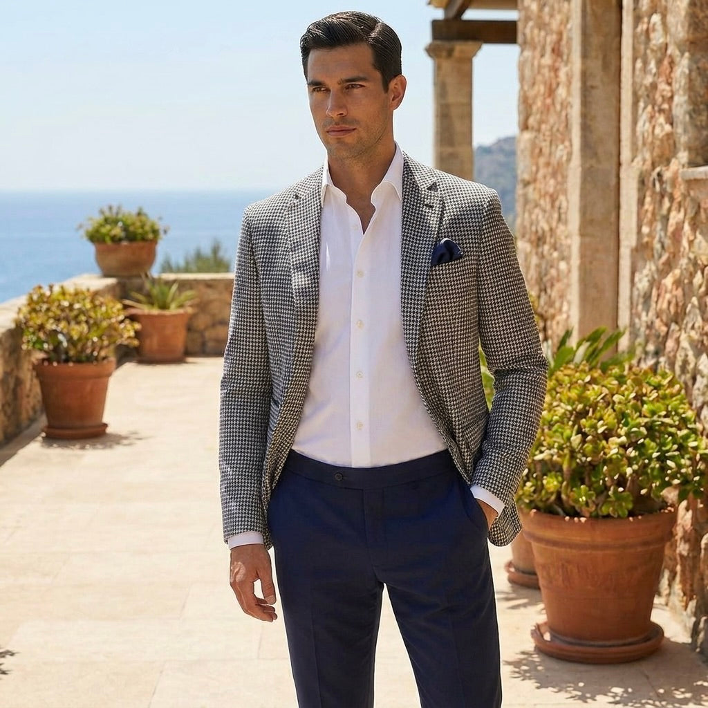 Blue Dogtooth Blazer