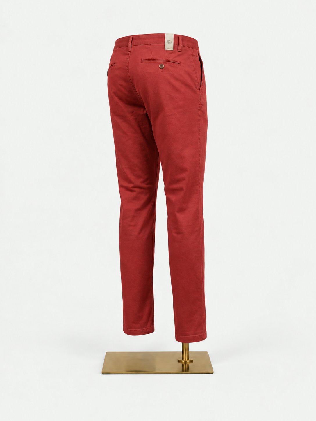 Birdseye Red Chinos - Slim Fit