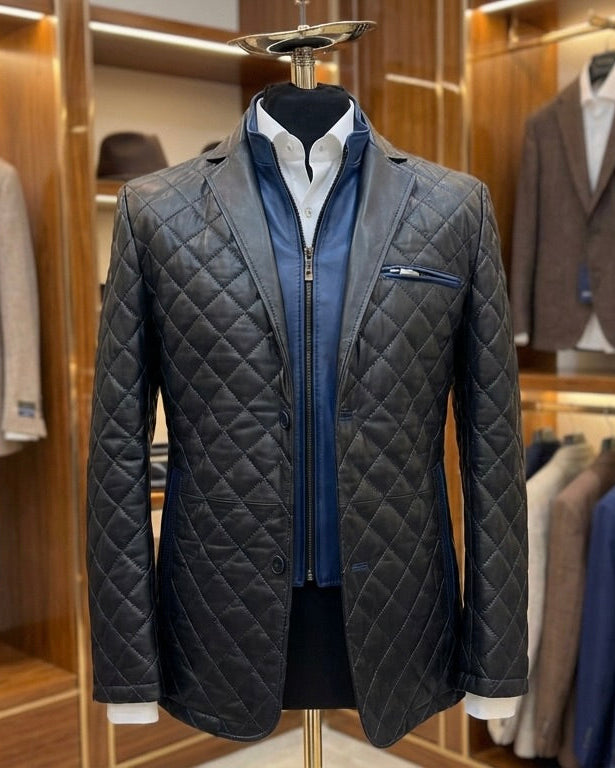 The Bentley Diamond Hybrid Leather Jacket