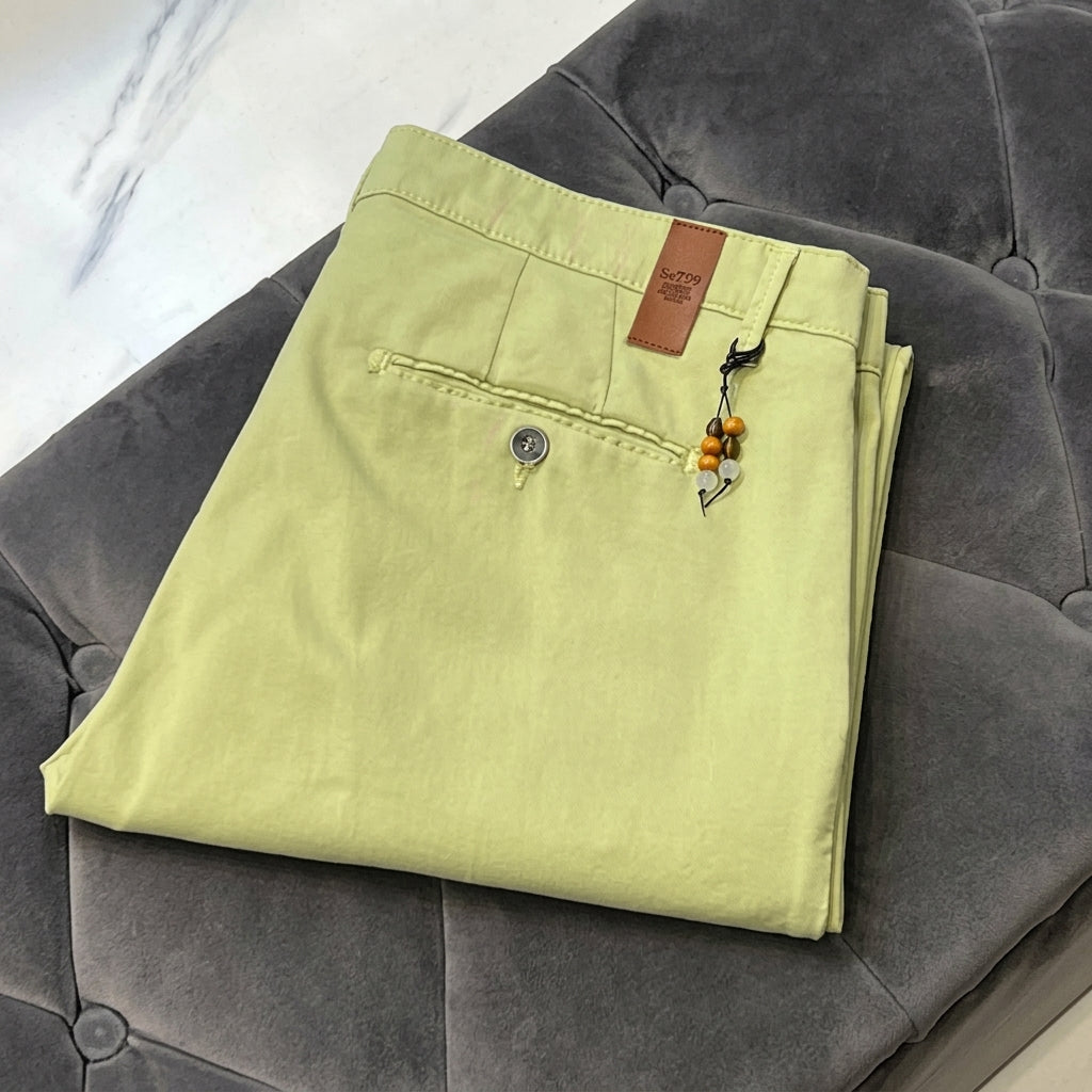 Lime Cotton Chinos - Slim Fit