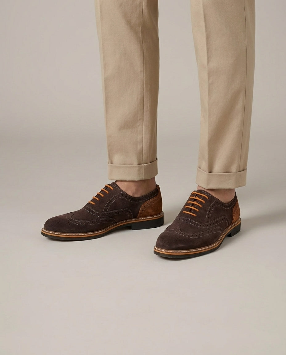 Brown Suede Urban Oxford Brogue