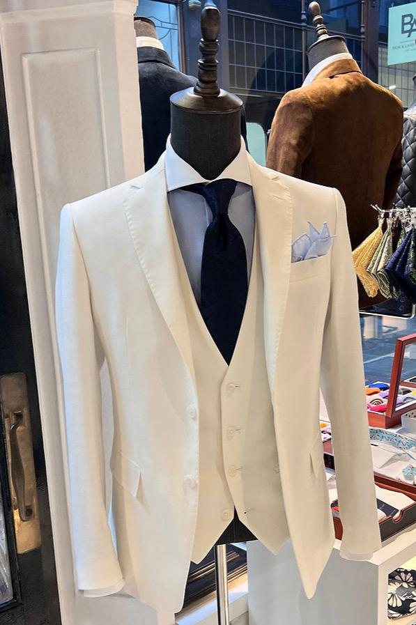 Ivory Three-Piece Suit