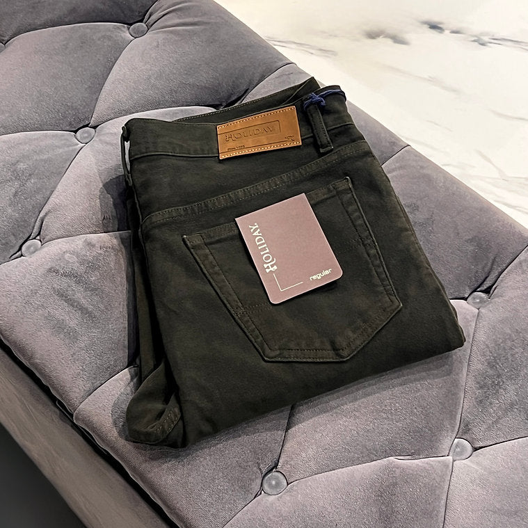 Dark Green Moleskin Jeans