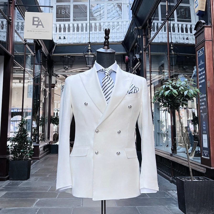 Ivory Double Breasted Suit