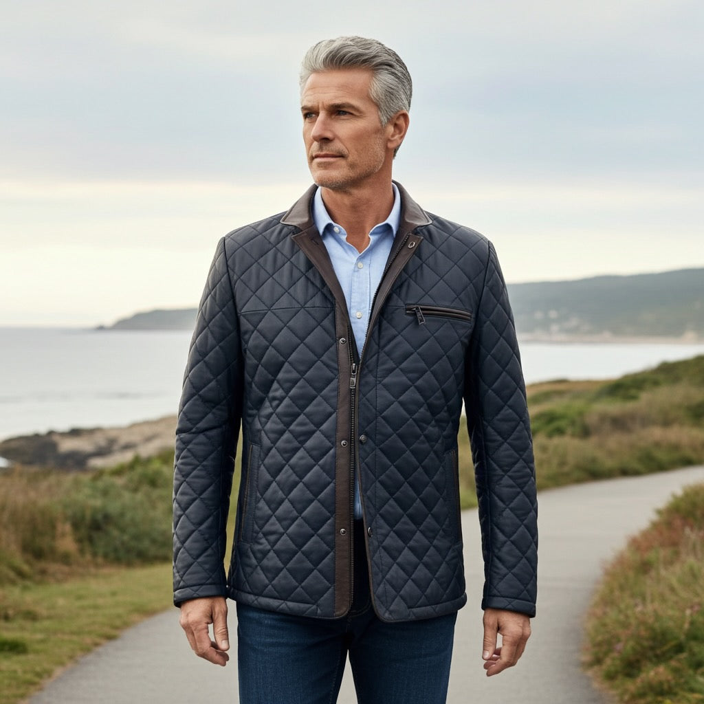 The Bentley Diamond Signature Leather Jacket