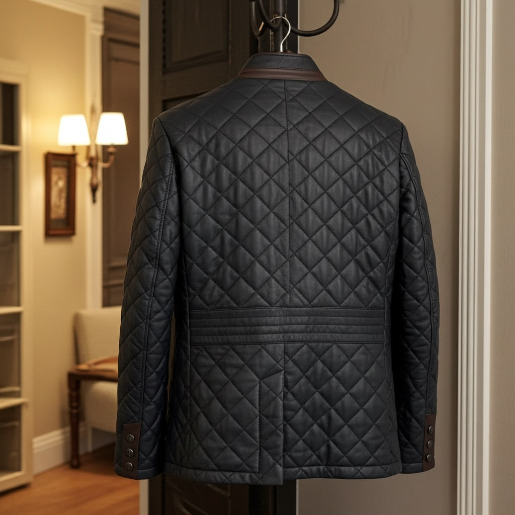 The Bentley Diamond Signature Leather Jacket