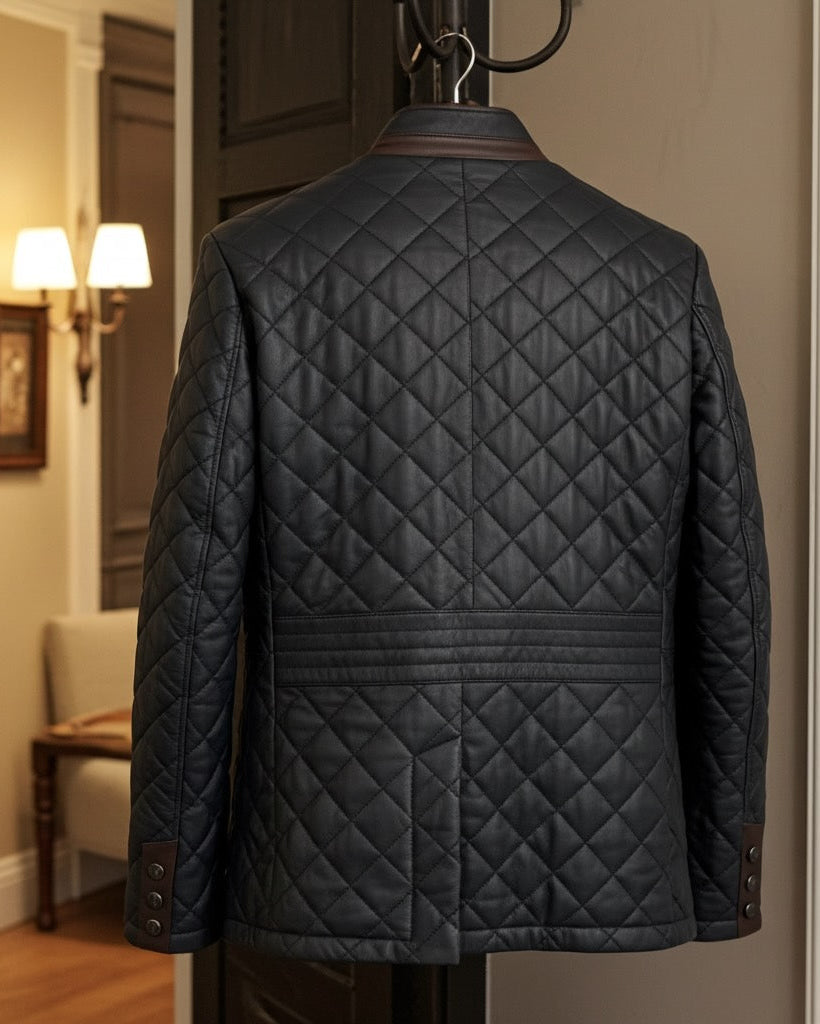 The Bentley Diamond Signature Leather Jacket