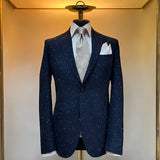 Seersucker Navy Blazer