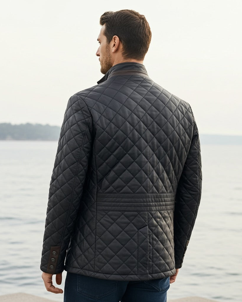 The Bentley Diamond Signature Leather Jacket